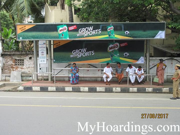 Hoardings Advertising in Chennai, Bus Stop Ads Agency in Kotturpuram Bus Stop in Chennai